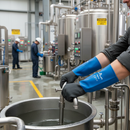 Premium Chemical Resistant Gauntlet Gloves with Tractor-Tread Grip for Heavy-Duty Use in Damp Environments