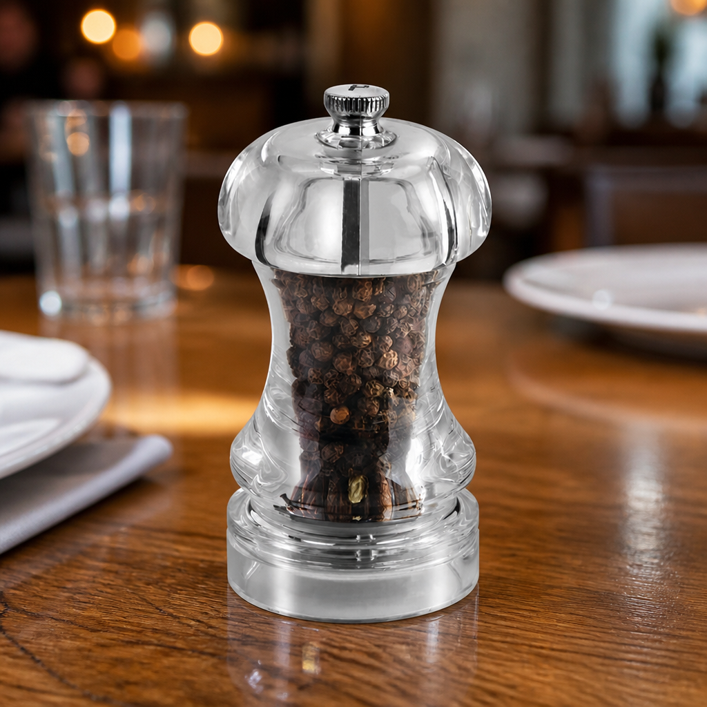 Commercial Acrylic Pepper Mill 4.5 Inch Kitchen Tool