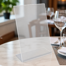 A4 Angled Perspex Menu Holder for Commercial Use