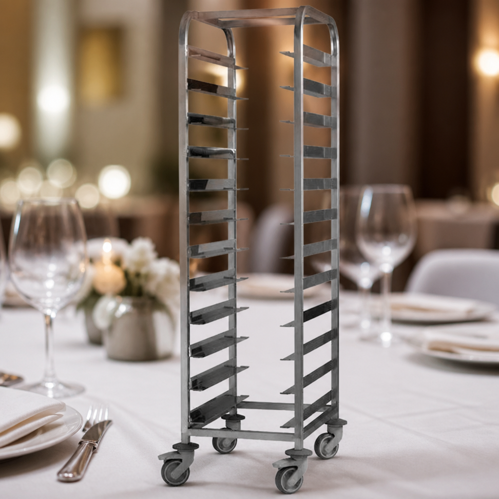 Commercial Stainless Steel 12-Shelf Clearing Trolley