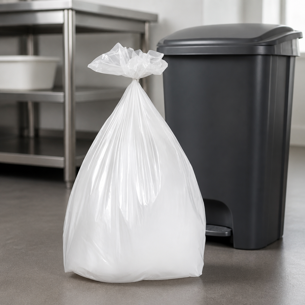 Heavy Duty Clear Bin Bags 120Ltr Pack of 100 Commercial Use