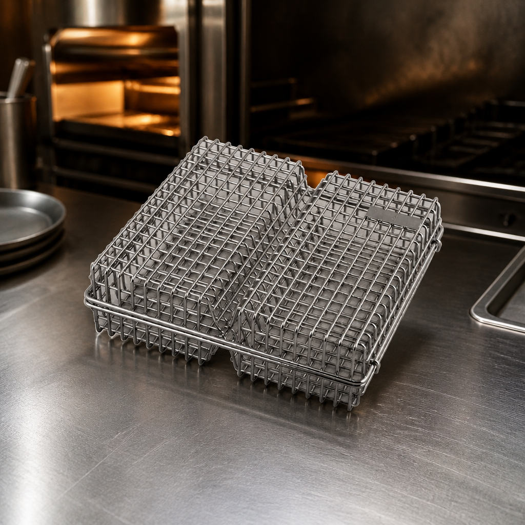 Commercial Charcoal Oven Double Basket 210x210x60mm