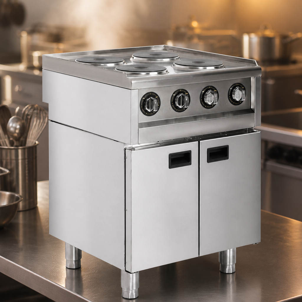 Freestanding 4 Plate Electric Hob 7kW for commercial kitchens