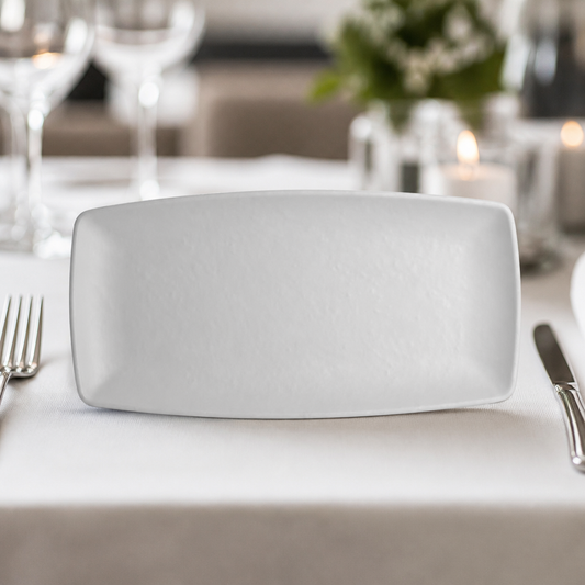 Commercial Melamine Rectangle Plates 330x165mm 12 Pack