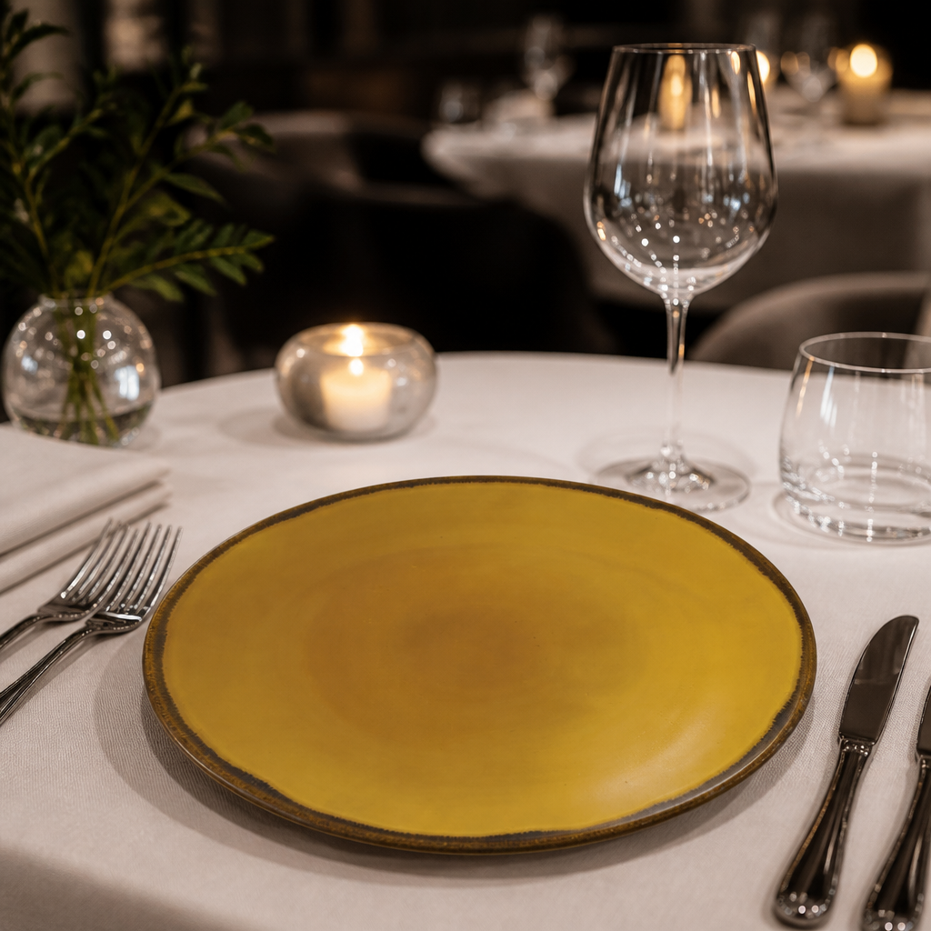 Commercial Coupe Plates 288mm Mustard 12 Pack