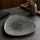 Commercial Kintsugi Triangle Plates 265mm Quartz Black 12 Pack