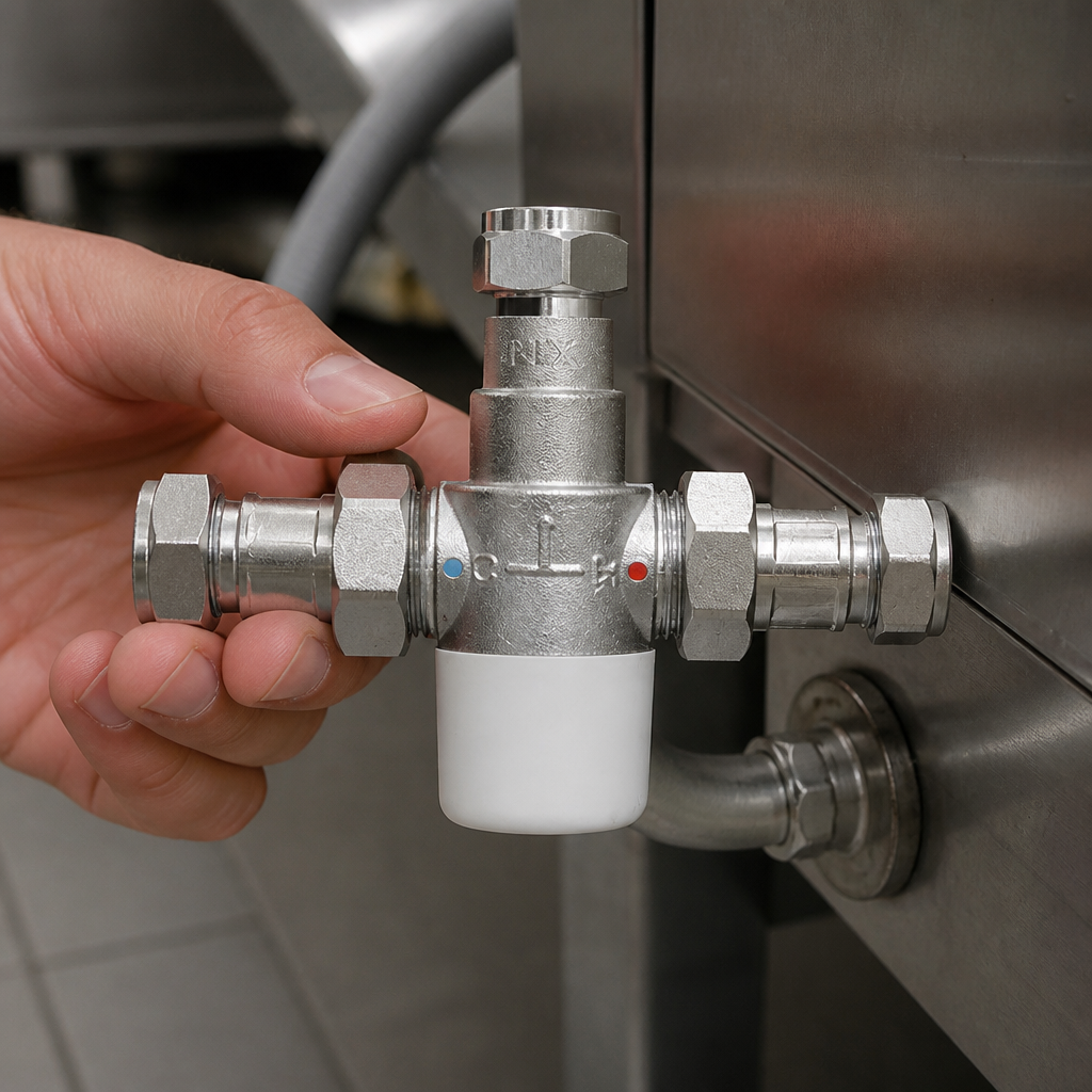 Commercial Mixer Valve for Under Counter Dishwashers 105mm