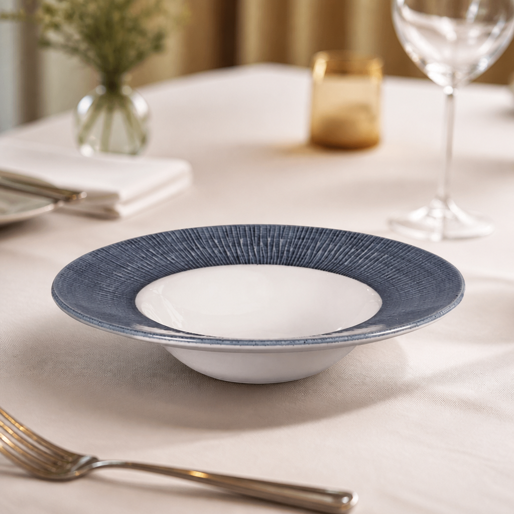 Commercial Bamboo Wide Rim Bowls 241mm - 12 Pack