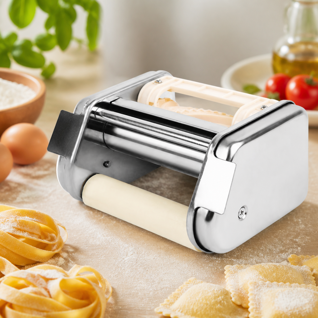 Commercial Pasta Machine and Ravioli Cutter Combo 150mm Width