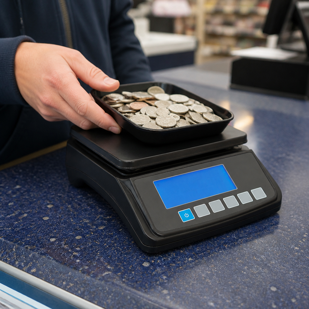 Commercial Coin Counting Scale for efficient cash handling