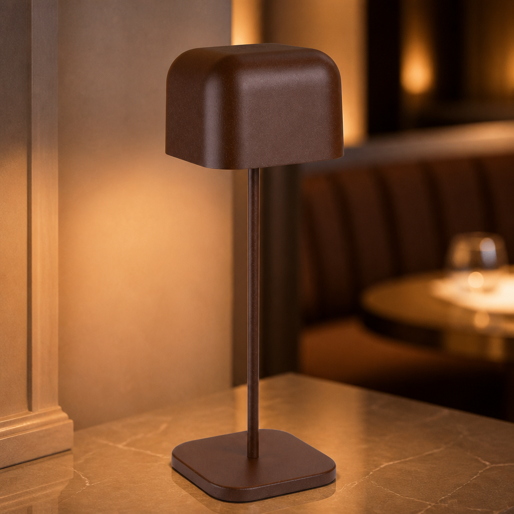 Commercial Table Lamp 300mm Cordless Aluminium Design