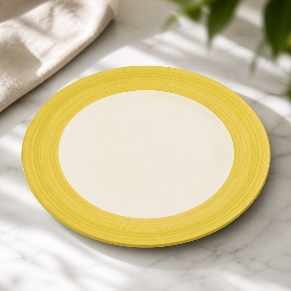 Commercial Yellow Slimline Plates 270mm - 24 Pack