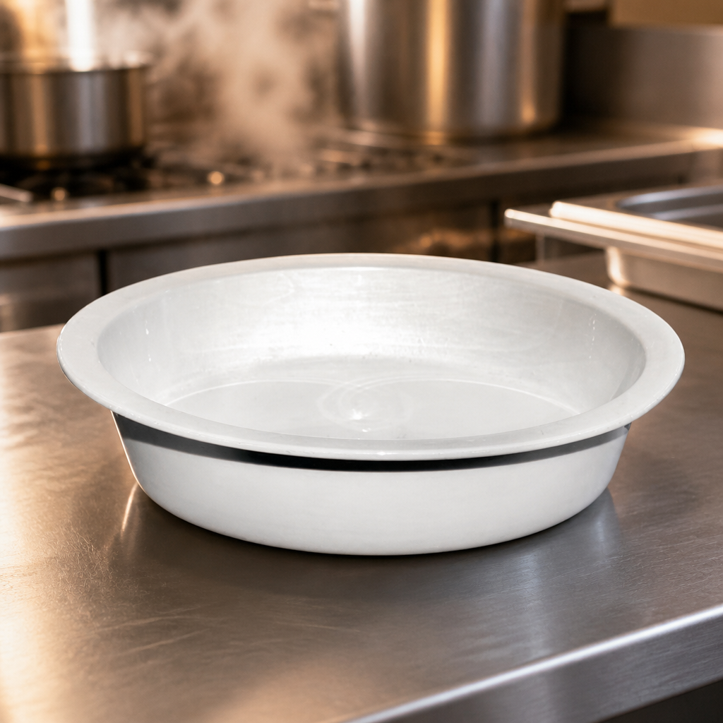 Commercial 7.5L porcelain food pan 387mm for catering