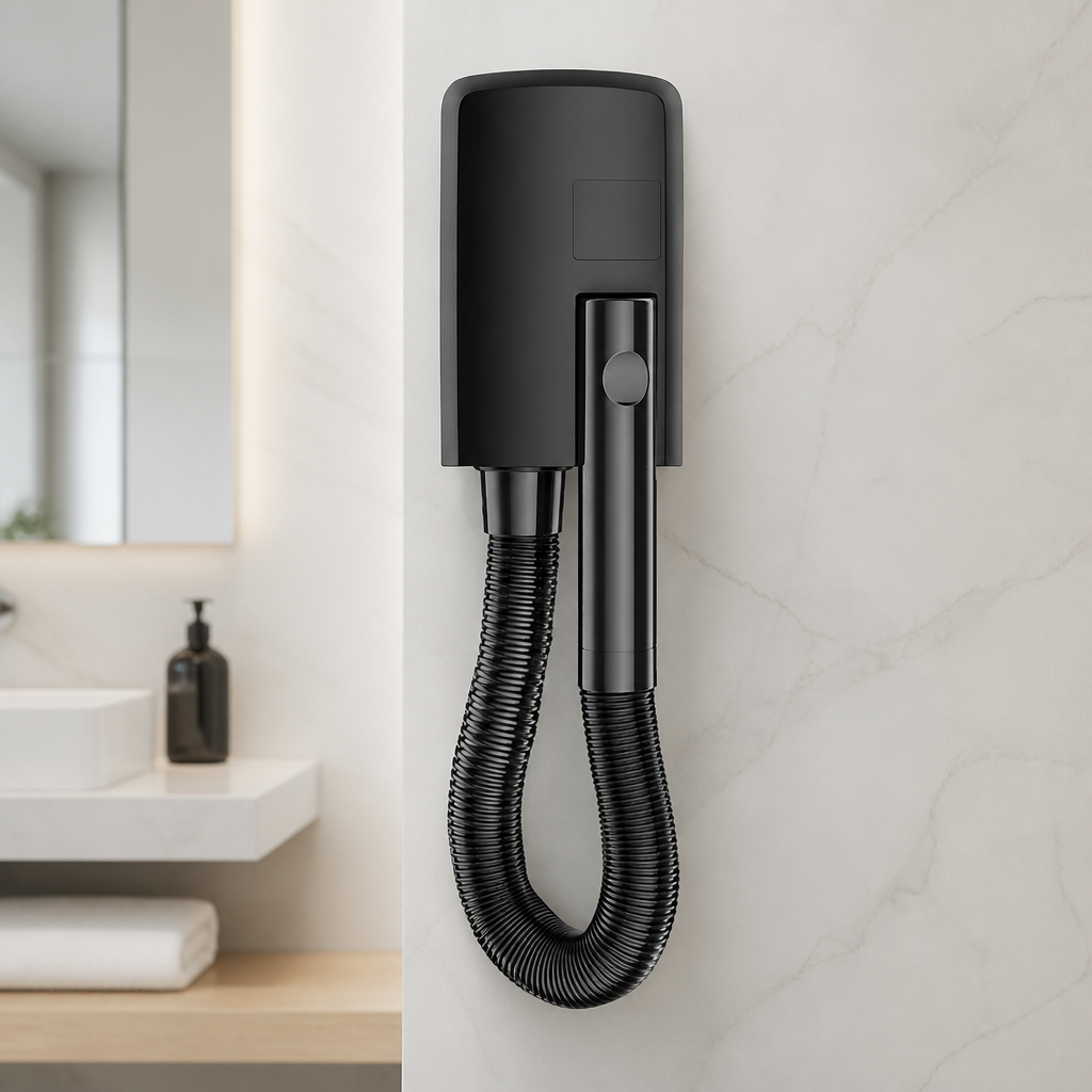 Commercial Wall-Mounted Hair Dryer 1400W with Timer