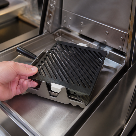 Low Opening Commercial Panini Press with Flat Plate 302mm