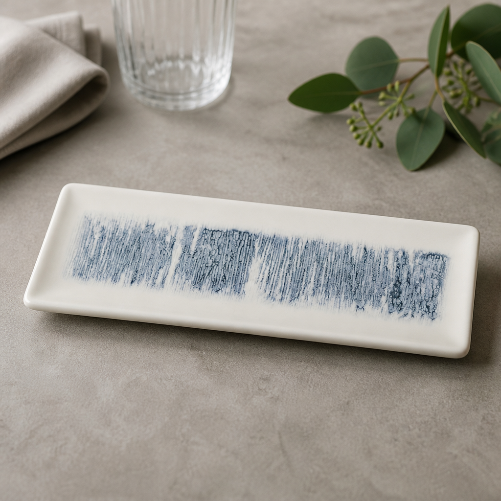Commercial Tasting Trays 323x105mm Super Vitrified Ceramic 6 Pack