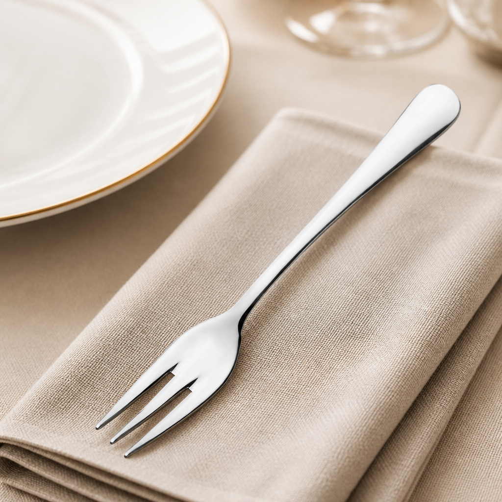 Set of 12 commercial cake forks in 18/10 stainless steel