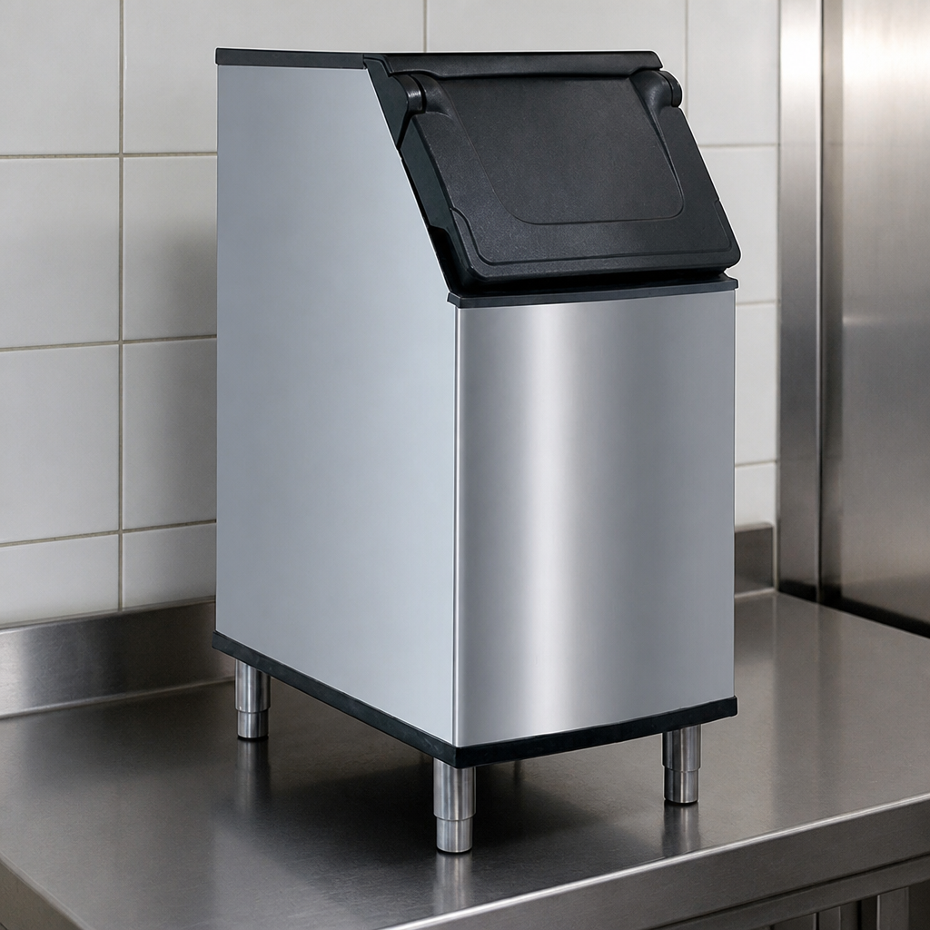 Commercial Ice Storage Bin 131kg with durable metal construction