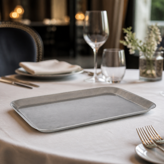 Commercial Stainless Steel Rectangular Serving Tray 265x380mm