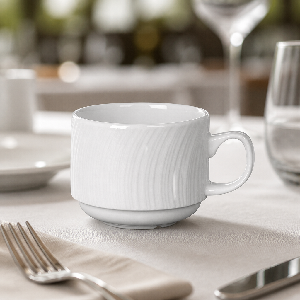 212ml Commercial Stacking Cups - 36 Pack Catering Crockery