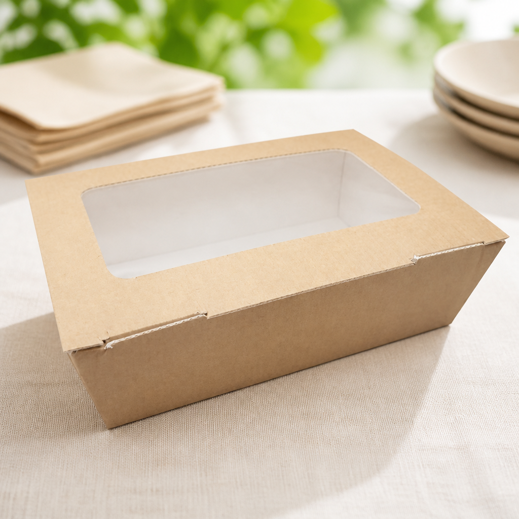 Large Takeaway Food Containers with Window - 180 Pack
