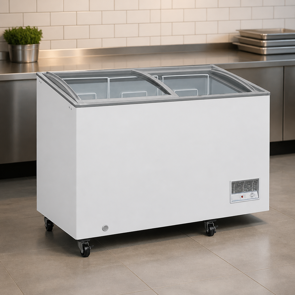 Commercial Chest Display Freezer 270Ltr with Sliding Glass Lid