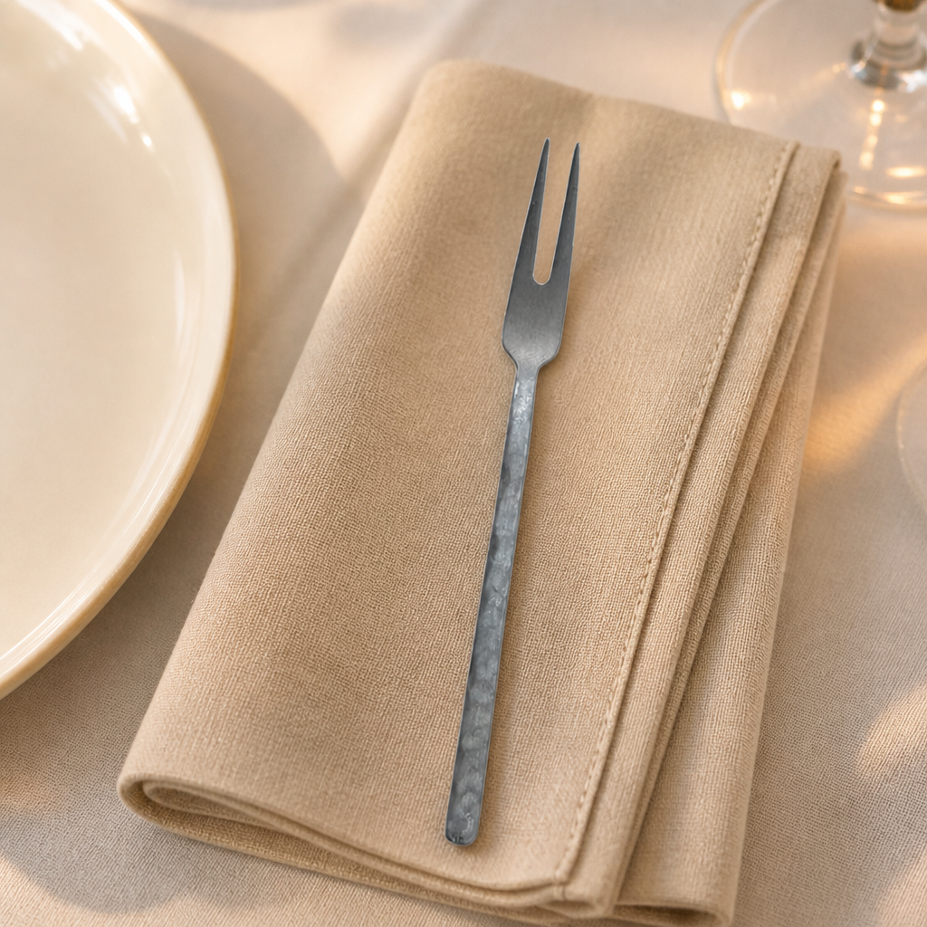 Vintage Stainless Steel 2-Prong Table Forks 12 Pack