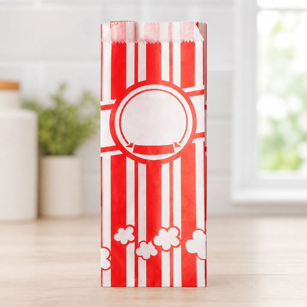 Medium Popcorn Paper Bags 1oz Capacity 1000 Pack Commercial Use