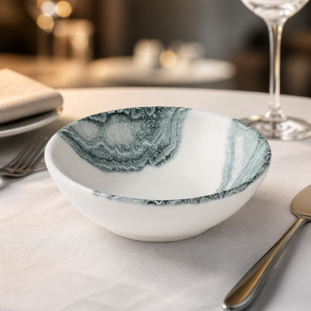 Commercial Shallow Bowls Black 116mm 0.2 Ltr 12 Pack