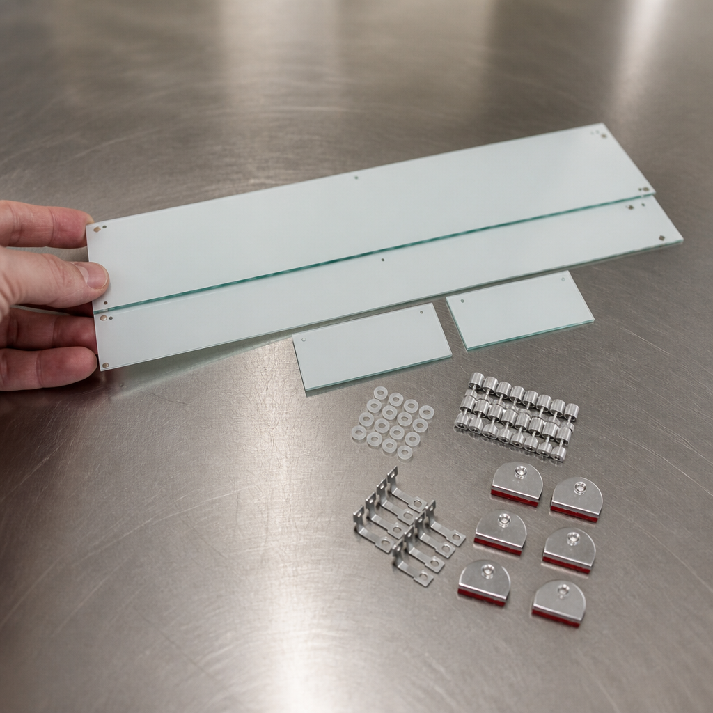 Commercial Replacement Glass Kit 40x2075mm for servery