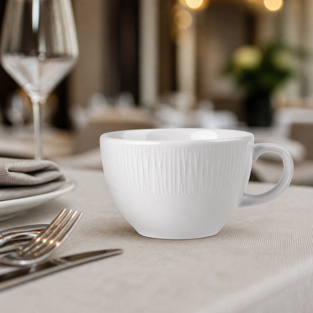Commercial Bamboo Tea Cups 8oz - 12 Pack Catering Supplies