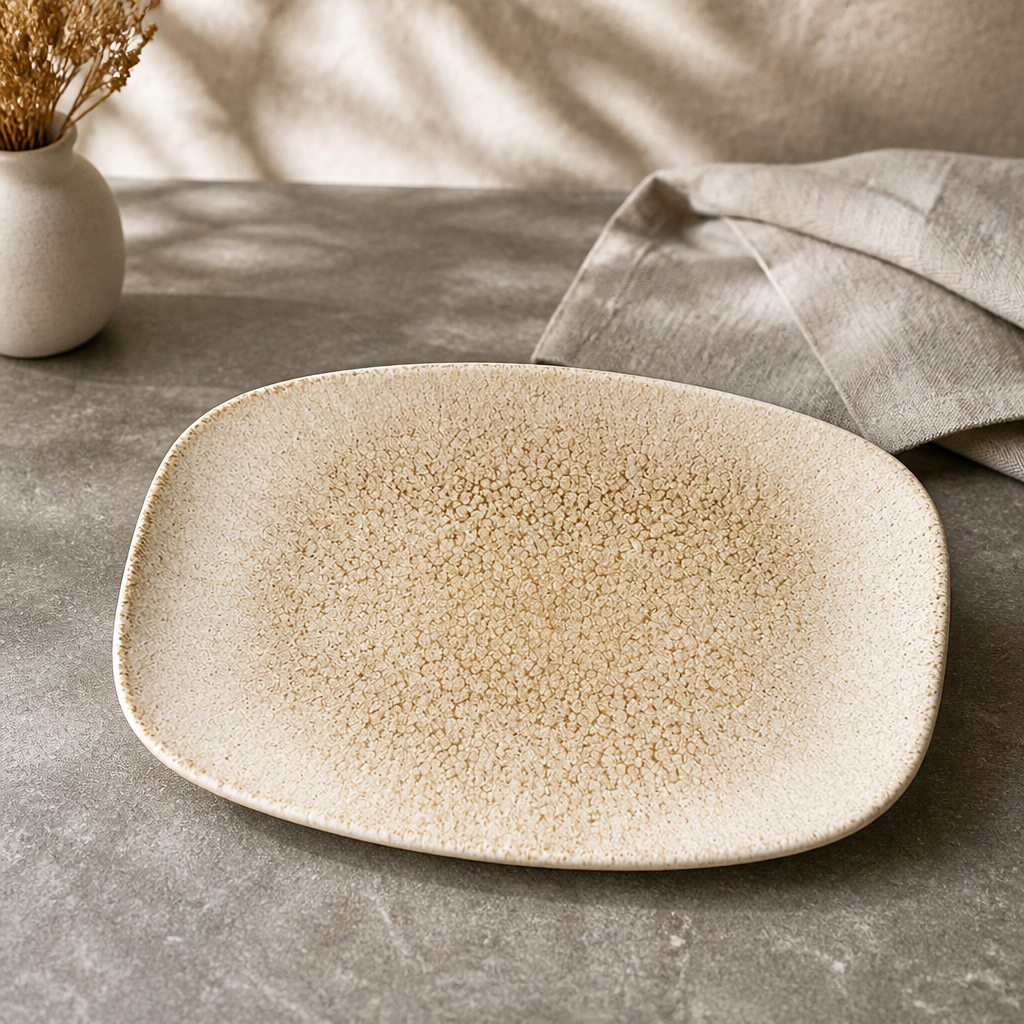 Commercial Oblong Chef Plates Agate Grey 157 x 237mm 12 Pack