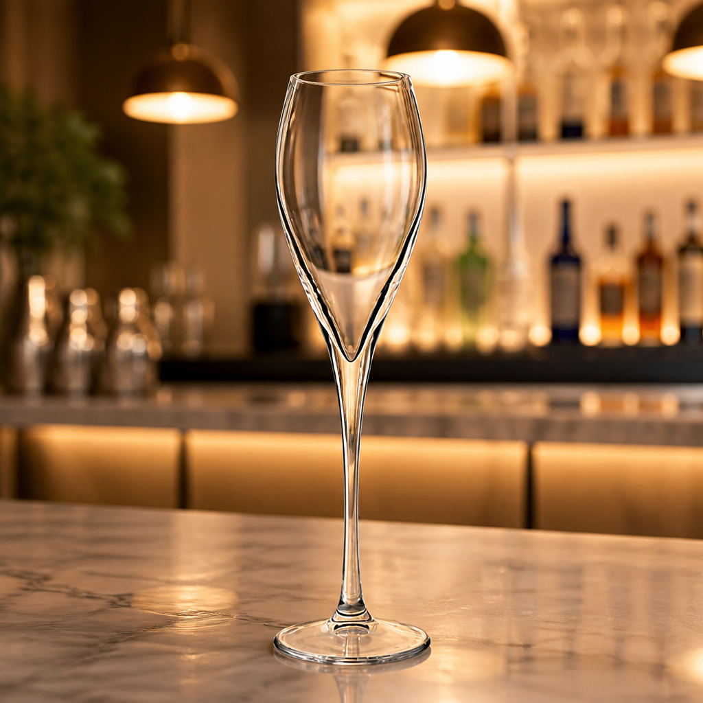 Commercial Champagne Flutes 230ml Clear Glass 24 Pack