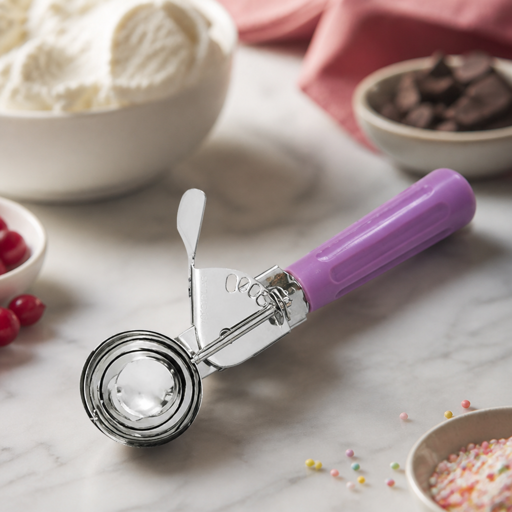 50ml Commercial Ice Cream Scoop with Purple Handle