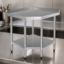 Commercial Stainless Steel Corner Table 700mm with Undershelf