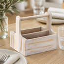 Commercial Wooden Condiment Holder Caddy Pack of Two
