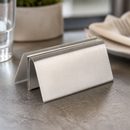 Commercial Stainless Steel Menu Holder for Tabletop Display
