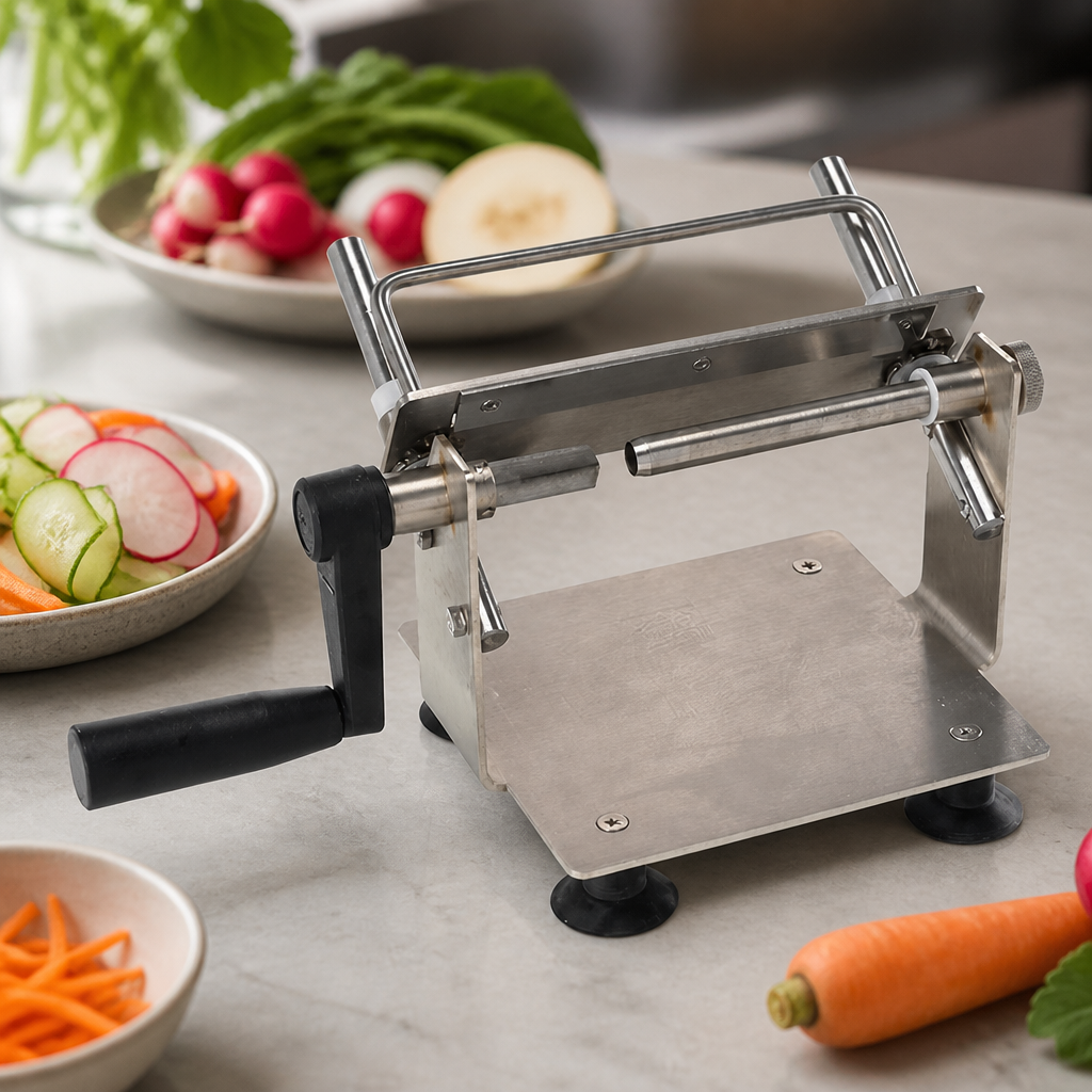 Commercial Vegetable Slicer with Suction Cups and Sharp Blade
