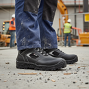 Premium Water Repellent Leather Ankle Boot with Breathable Textile, Anti-Shock and Slip-Resistant Features, Sizes 4-13