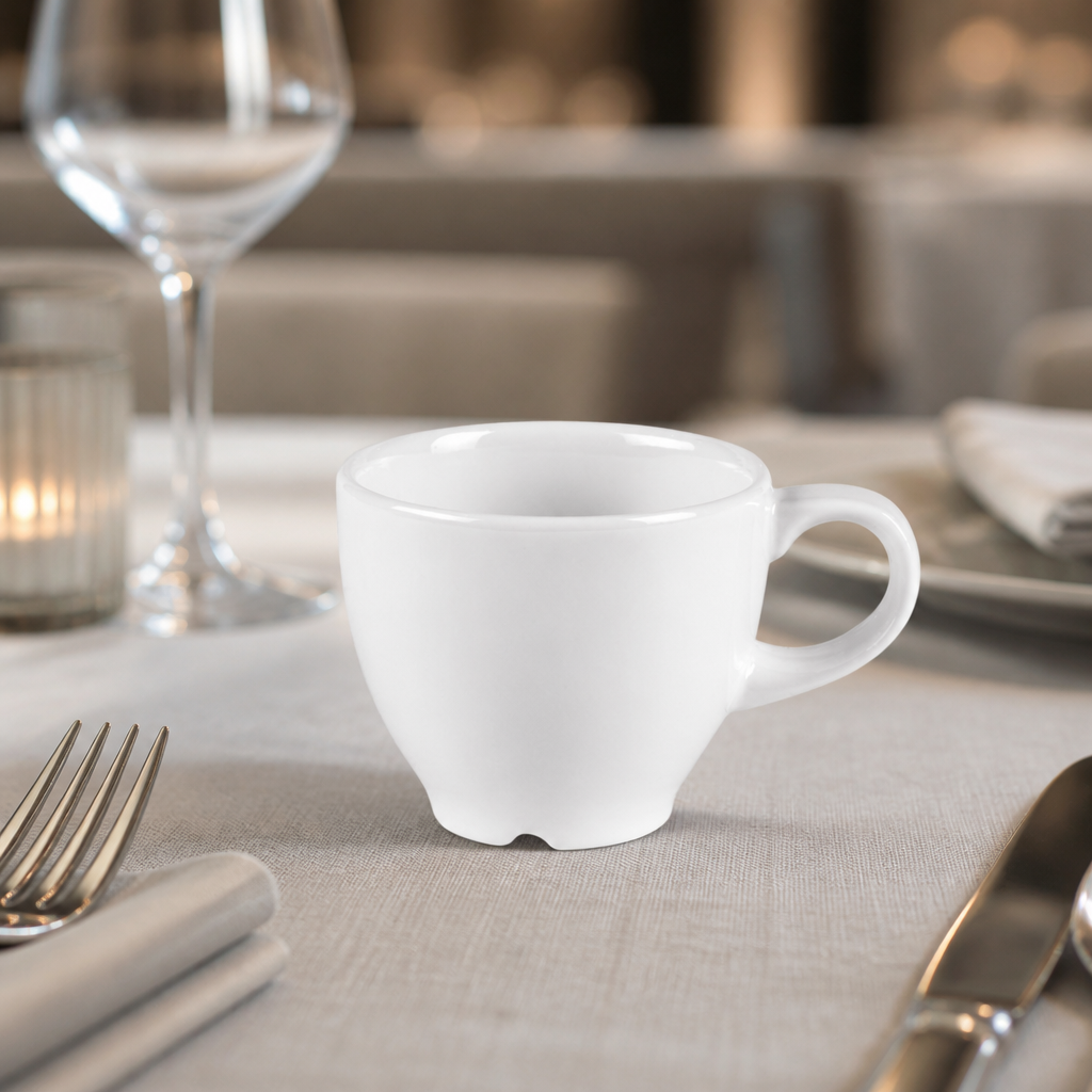 85ml Commercial Fine China Espresso Cups - 24 Pack