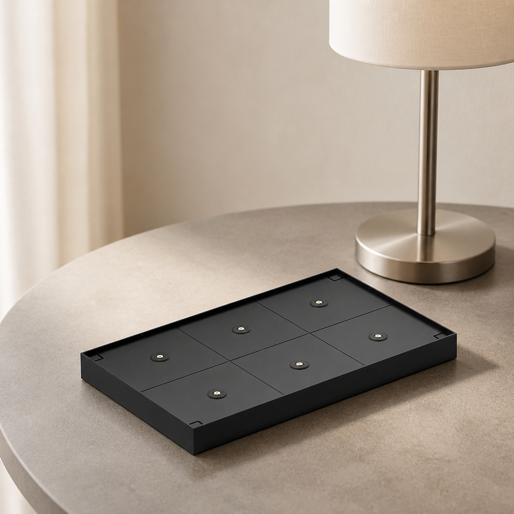 Commercial Charging Tray for Up to Six Table Lamps
