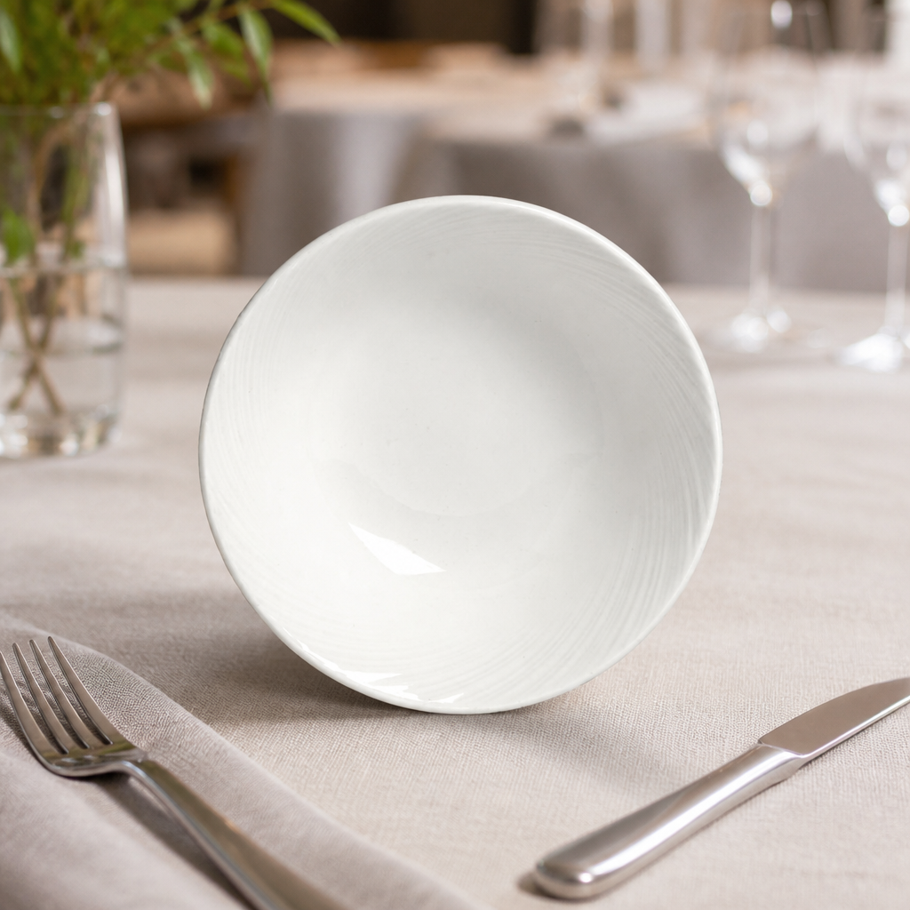 36 pack of 165mm commercial oatmeal bowls for catering