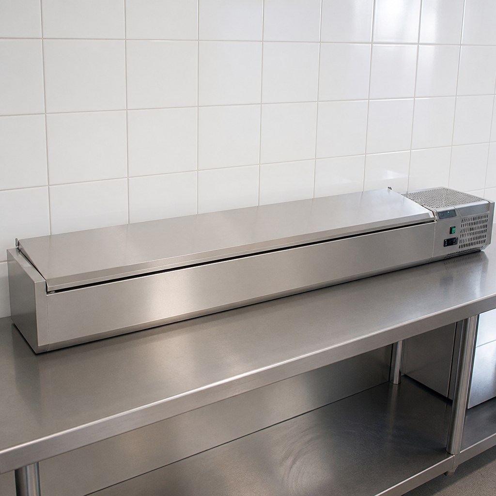 Commercial Countertop Prep Fridge 10x 1/4GN Stainless Steel