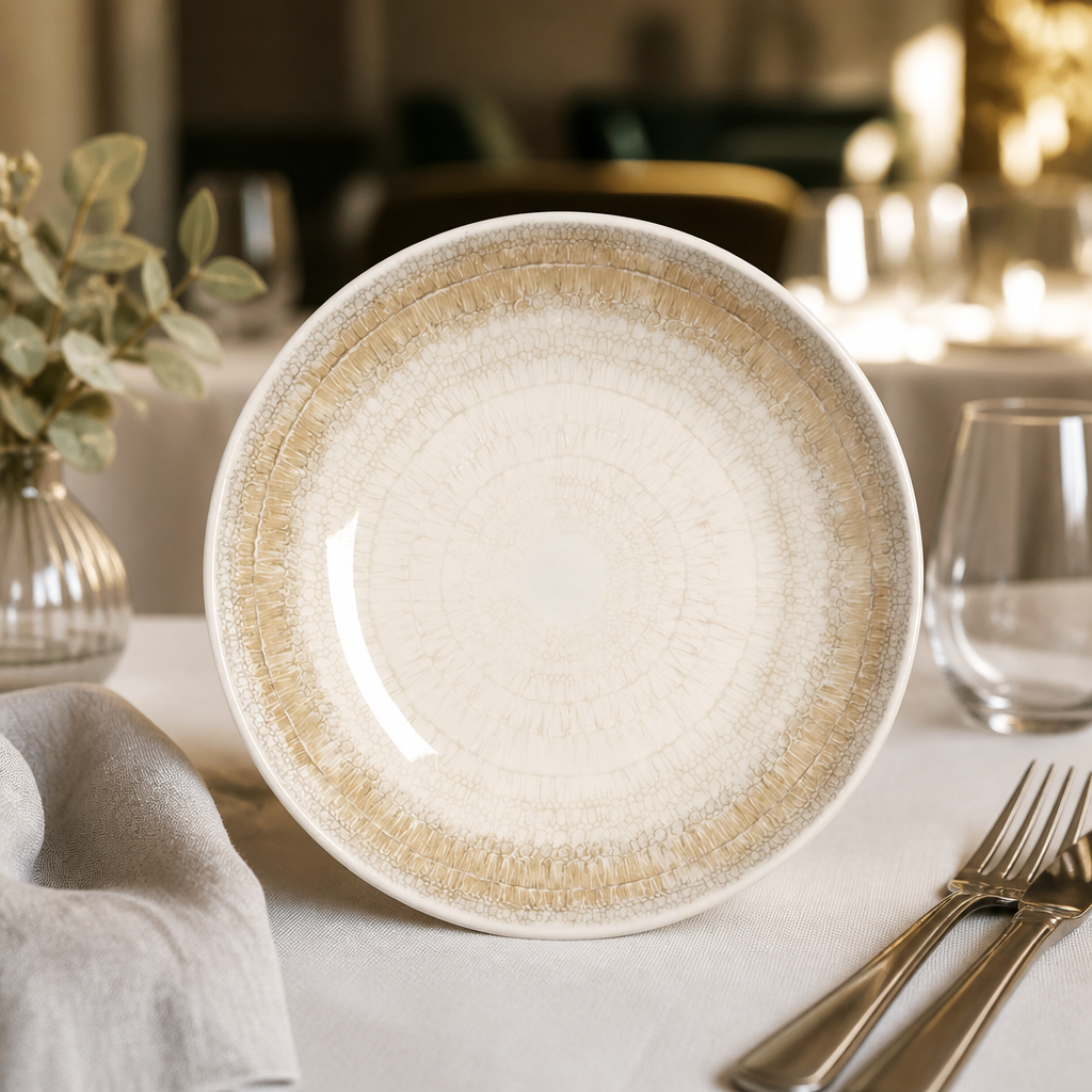 Commercial 255mm Coupe Bowls Beige - 12 Pack