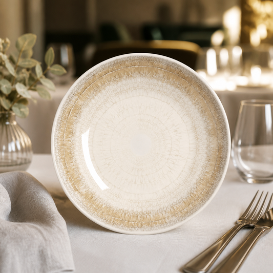 Commercial 255mm Coupe Bowls Beige - 12 Pack
