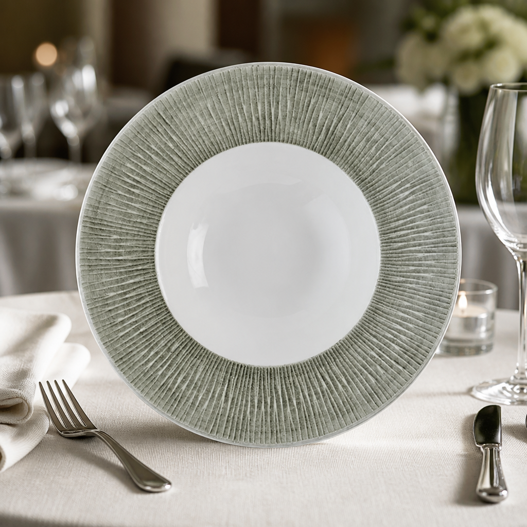 Commercial Wide Rim Bowls 231mm Super Vitrified Ceramic 12 Pack