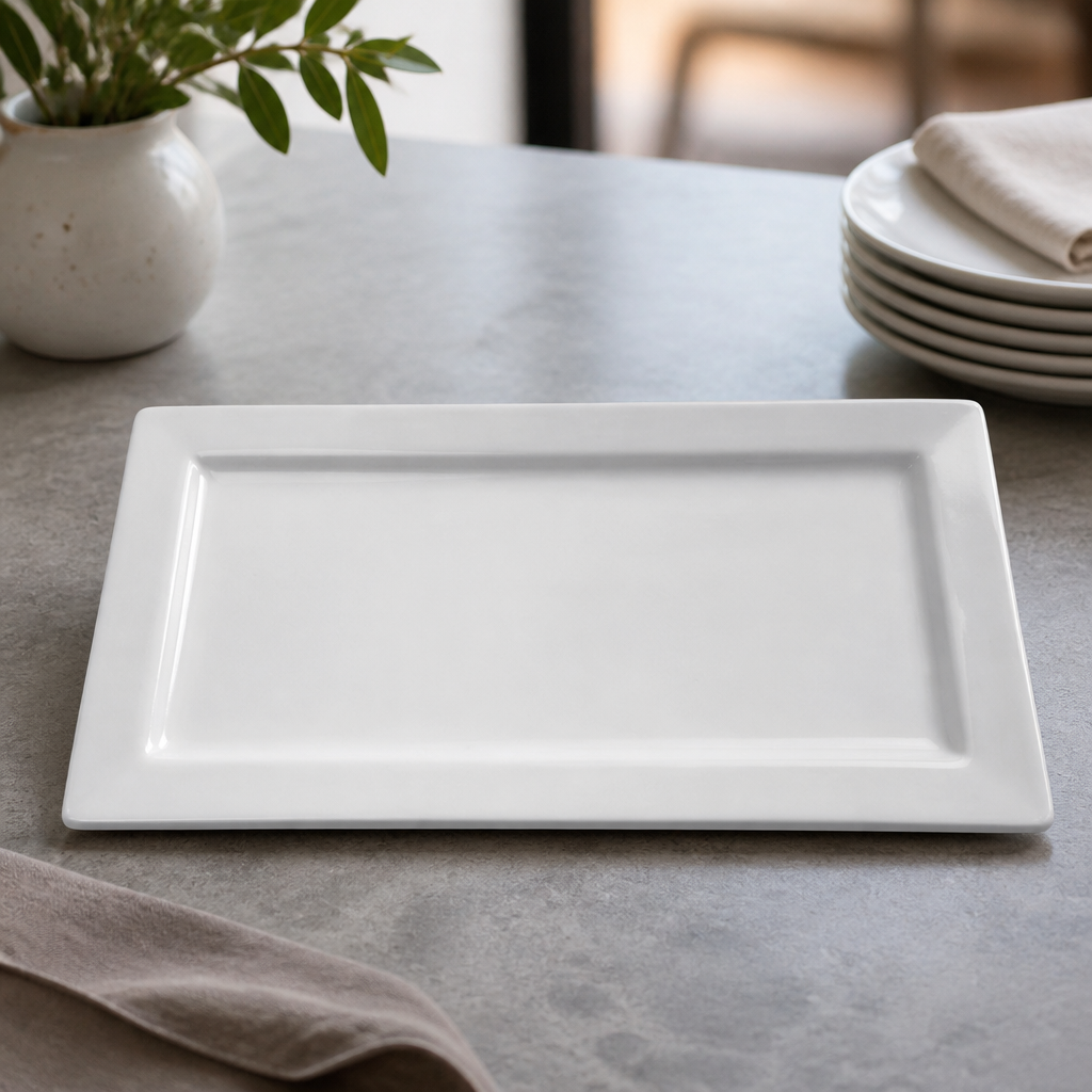 Commercial Rectangular Plates 180x300mm 12 Pack
