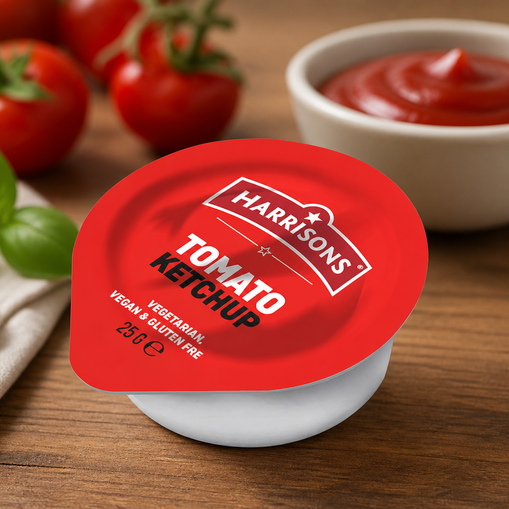 Commercial Tomato Dip Pots 25g - 100 Pack Sachets