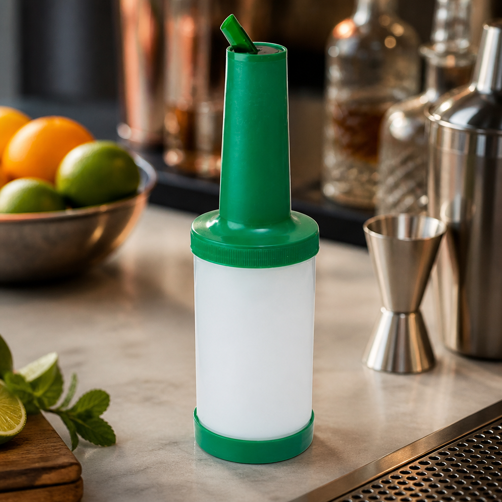 946ml green spirit and juice pourer bottle for bars