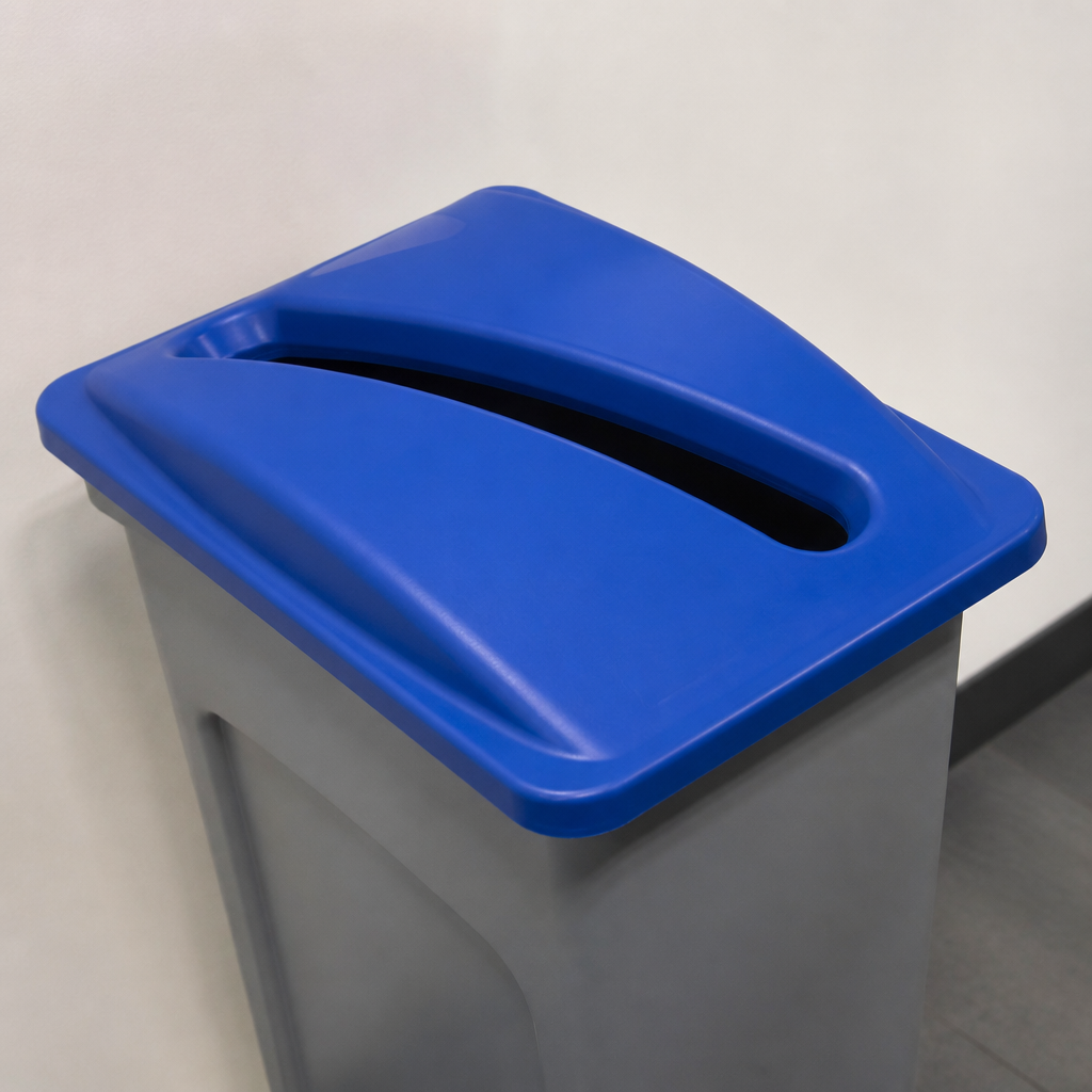Commercial Bin Blue Lid for Waste Management 70mm High